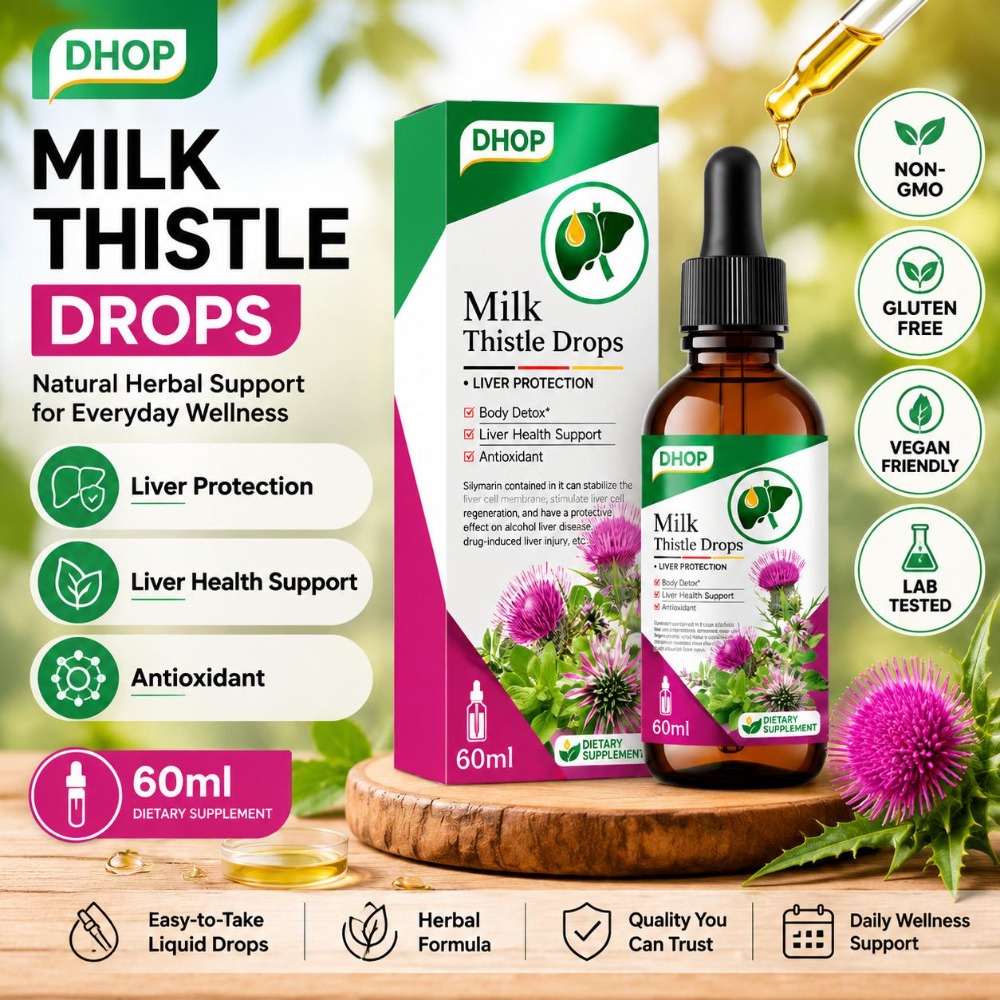 Milk Thistle Silymarin - DHOP Kapsułki z Ostropestrogiem Słodkim Ekstrakt