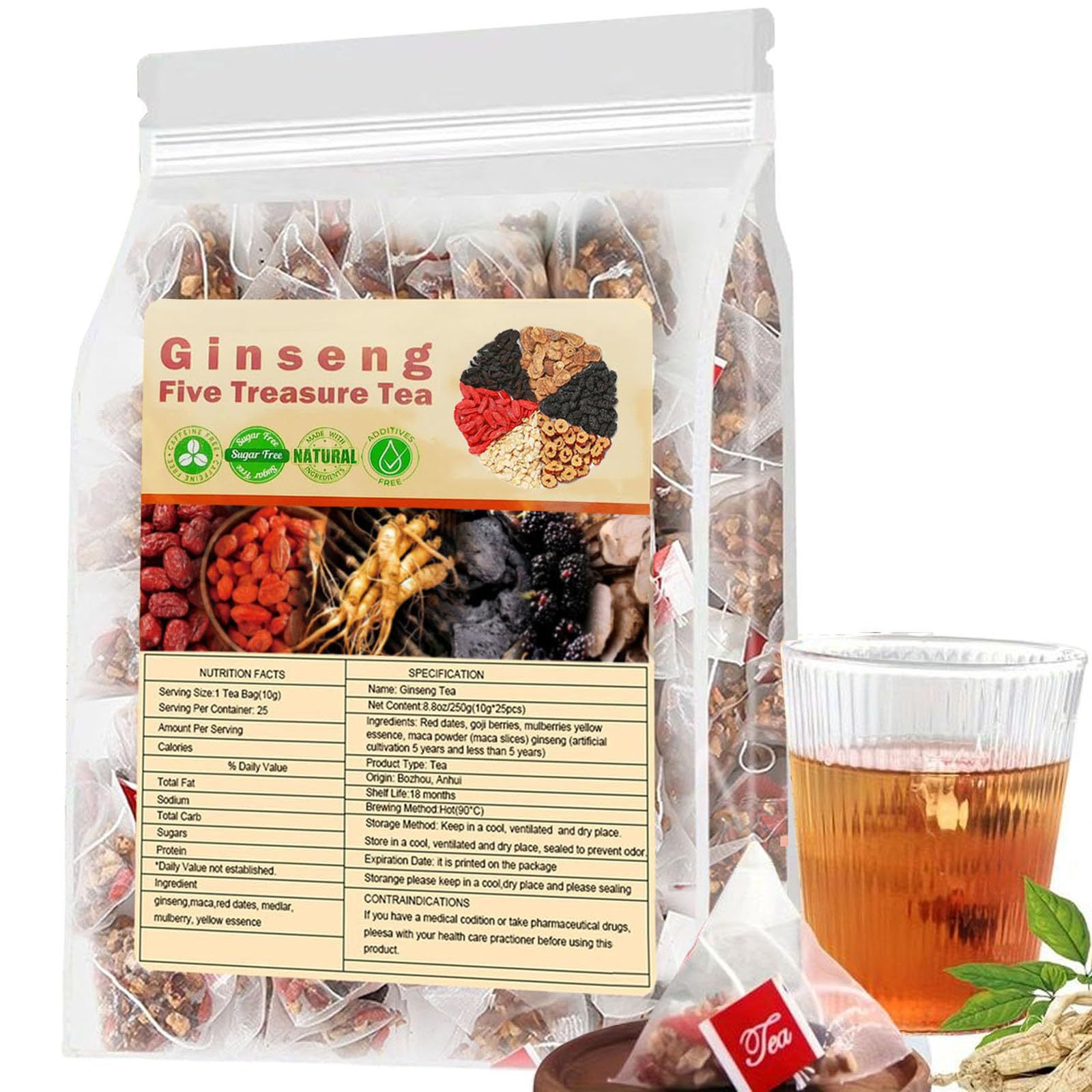 Herbal Wellness - Herbata z żeń-szenia Pięć Skarbów, Herbata