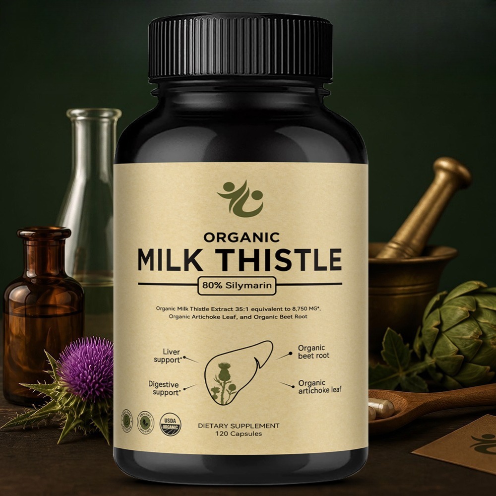 Milk Thistle Silymarin - Kapsułki z ostropestkową trzciną do detoksu